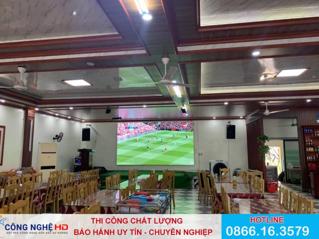 Hình ảnh thực tế: CNHD thi công màn hình LED cho nhà hàng tại TPHCM