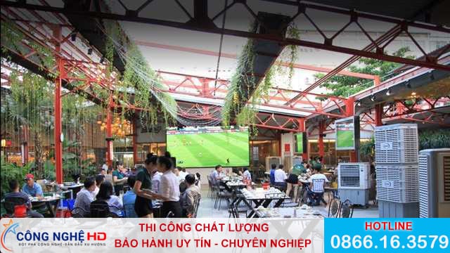Hình ảnh thực tế: CNHD thi công màn hình Led cho quán nhậu tại Hà Nội